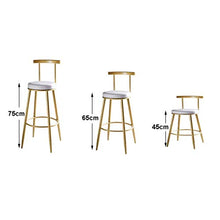 ZEH Sedia da Pranzo, Sedia a braccioli, seggiolone, Sgabello Sgabello da Bar Moderno - Arco Iron Schienale Ispessito Imbottito - for Un Pub del Tempo Libero, Bar, Cucina, Grigio, FACAI