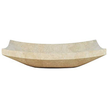 Festnight Lavandino da Bagno in Marmo,Lavabo da Bagno in Marmo Nero/Crema,Lavandino Appoggio,Lavabo Appoggio,Lavandino Rettangoalre,Lavabo Rettangoalre,Lavandino Design,Lavabo Design 50x35x12 cm