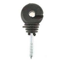 Isolatore ad Anello a Vite, 50 Pezzi/Set Isolatori ad Anello a Vite Neri Accessori per recinti elettrici per palo in Legno