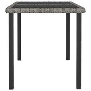 FAMIROSA Set da Pranzo da Giardino 7 pz in Polyrattan Grigio-5714