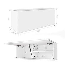 RODRIGO PlatanRoom - Armadietto da bagno pensile, lucido, 80 x 30 x 25 cm, colore: bianco/nero