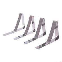 Lunji, clip per tovaglia, 4 pezzi, in acciaio inox, per interni ed esterni