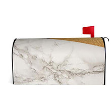 Moderno marmo bianco lamina d'oro mattone unico progettato cassetta delle lettere magnetico copre caselle postali copertura per giardino giardino giardino cantiere dimensioni standard 51x48 pollici