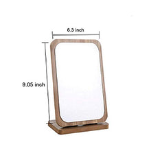 XJZSD Specchio Pieghevole Portatile, Cornice in Legno Antico Camera da Letto Vanity Desk da bancone da Bagno per Il Bagno per Il Bagno Make up ingrandimento Marrone