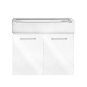 MOBILE LAVATOIO SOSPESO CON LAVABO IN CERAMICA 2 ANTE Bianco Classico - LxP 60x50 cm