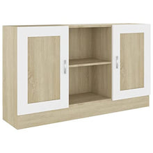 vidaXL Credenza Bianco e Rovere Sonoma 120x30,5x70 cm in Truciolato