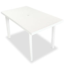 Qnotici 5 pz. Set da Pranzo da Giardino, dinette, Tavolo da Giardino, mobili da Giardino, Salotto da Giardino, mobili da Balcone, terrazza, plastica Bianca