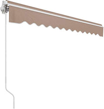MVPower Tenda da Sole Avvolgibile, Tenda da Sole a Bracci Estensibili, Tenda da Sole a Caduta con Bracci, Resistente ai Raggi UV e Impermeabile, per Cortile, Ristorante, 250 x 200cm, Beige