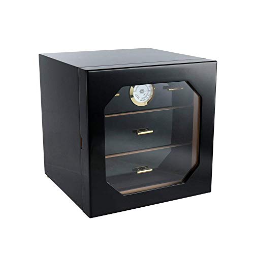 LiféUP Mobiletto per sigari, Foderato in Legno con 4 cassetti decenti, Set di scatole per sigari, Mobile in Legno di Cedro