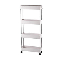 WangQ Il Rack rotolante è Facile da spostare Il Design Stretto è Facile da conservare Il Bagno e Gli scaffali da Cucina Sono Adatti per Qualsiasi Scena (Size : 64cm)