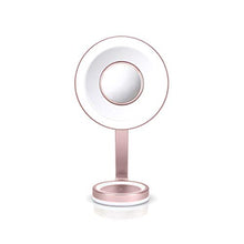 BaByliss 9450E Specchio Ultra Slim Beauty Mirror con illuminazione circolare LED con 3 impostazioni di intensità, 2 effetti luce sulla base, ingrandimento 10X per dettagli ultra-ravvicinati
