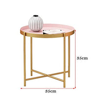 FEANG Comodino Comodini Rotondi in Oro Comodini Moderni retrò retrò in Metallo con Comodino Comodino for Soggiorno Camera da Letto Patio Ufficio Tavolino Laterale