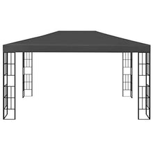 Goliraya Gazebo 3x4 m Gazebo da Giardino Impermeabile Struttura in Acciaio Protezione UV Tendone Padiglione Esterno Patio Feste Colore Crema Antracite
