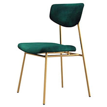 Sgabello da bar moderno con comodo schienale e schienale imbottito imbottito sgabello cucina sgabelli per bambini adulti - velluto tessuto gambe in metallo oro, verde (colore verdo)