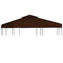 vidaXL Copertura Superiore per Gazebo a 2 Strati Resistente Tetto per Tendone Protezione Tenda da Giardino in Poliestere e PVC 310g/m² 3x3 m Marrone