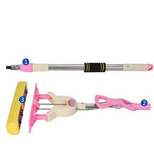 SSAYY Spray Mop Mop Piatto per Uso Domestico/Stretta di Mano in Spugna Morbida Antiscivolo/Approfondimento del Blocco del Filo/Leva Retrattile/Design con Impugnatura Umanizzata