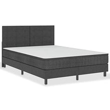 FAMIROSA Letto a Molle Grigio Scuro in Tessuto 140x200 cm-4712