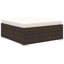 vidaXL Set Divani da Giardino 8 pz con Cuscini Foderati Lavabili Modulare Leggero Elegante Arredi da Esterno in Polyrattan Marrone Telaio in Acciaio