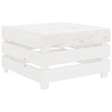 SKM Set Salotto da Giardino su Pallet 2 pz in Legno Bianco
