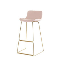 LILIS Barhocker Sgabelli da Bar,Sedia da Cucina for La Colazione, Seduta in Metallo, più Comoda (Color : Pink, Size : 46X48X65CM)