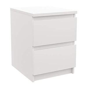 Ikea Malm – Cassettiera a 2 cassetti, 40 x 55 cm, Colore Bianco