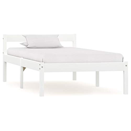 SKM Giroletto Bianco in Legno Massello di Pino 90x200 cm (12.92kg)