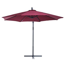 Outsunny Ombrellone Parasole Decentrato con Angolo Inclinabile da Giardino in Metallo, Poliestere Φ3×2.6m Rosso