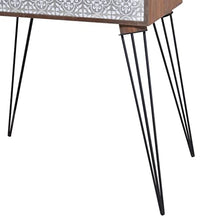 Zerone, comodino per camera da letto, comodino con 1 cassetto, per camera da letto, soggiorno, rettangolare, marrone, 44 x 30,5 x 57,5 cm