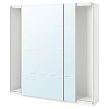 PAX armadio con ante scorrevoli 200x43.5x80 cm bianco/Auli specchio vetro