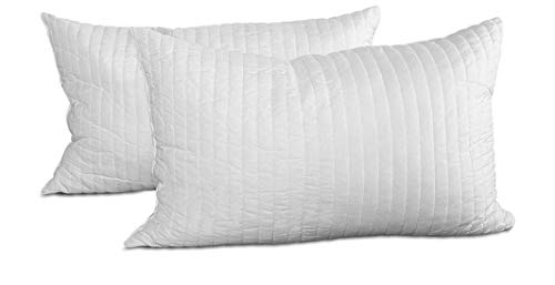 Evergreenweb - Coppia Cuscini Memory Foam 40x70 h 12cm da Letto o Arredo Divano Decorativi Imbottitura 100% Fiocco effetto Piuma Traspiranti Fodera Anallergica 2 Guanciali per Dolori Cervicali OFFERTA