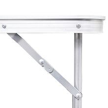Festnight Set Tavolo da Campeggio Pieghevole 6 Sedie, Set Pieghevole di Tavolo da Picnic Regolabili 180x60 cm