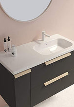 Randalsa Mobili LAGOM 100 cm | Grigio Antracite Opaco | Mobili 100 x 60 x 45 cm + Bacino Destro + Piedi