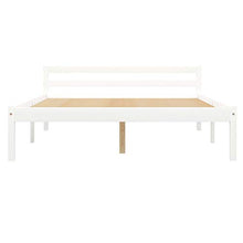 Lasamot Struttura Letto in Legno massello di Pino Bianco, giroletto per Camera da Letto Famiglia Pratico giroletto in Stile Moderno 206 x 126 x 60 cm (Lunghezza x Larghezza x Altezza) con 2 cassetti