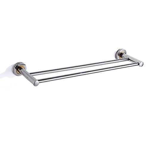 Portasciugamani da bagno in acciaio inox a parete spessa da 1 o 2 supporti da 40 cm / 50 cm / 60 cm