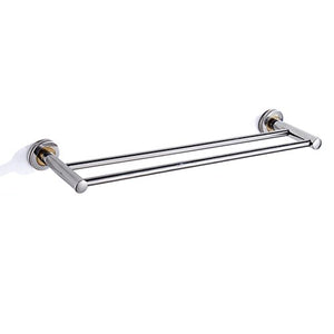 Portasciugamani da bagno in acciaio inox a parete spessa da 1 o 2 supporti da 40 cm / 50 cm / 60 cm