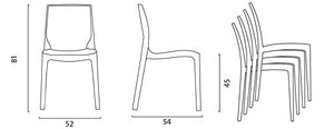 Sedia Interni/Esterni Lucida Moderna Cucina Bar Ristorante Soggiorno (Ordine minimo 2 pezzi)