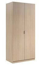 Dmora Armadio Guardaroba a Due Ante Rovere Chiaro, 81 x 180 x 52 cm
