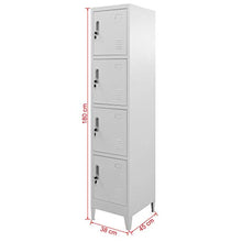 ROMELAREU Armadietto a 4 Comparti con Serrature 38x45x180 cm Arredamento Armadietti e portaoggetti Armadietti e stipi