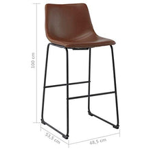 vidaXL Sgabello da Bar Marrone Chiaro in Similpelle