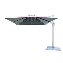 Milani Home s.r.l.s. Ombrellone da Giardino 3 X 4 Palo Laterale Grigio Telo Grigio per Esterno, Giardino Ristorante Gelateria Bar Hotel Albergo