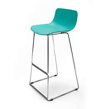 XIAOQIAO Sgabelli da Bar, sgabelli Alti 76 cm ad Altezza Fissa, Materiali in PP rispettosi dell'ambiente e Gambe durevoli in Metallo Massiccio, Scelta di più Colori