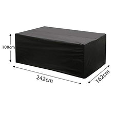 Zorara Copertura per Mobili da Giardino, Impermeabile 210D Oxford Mobili da Giardino Protezione UV Rettangolare Telo Copri Tavolo Giardino (242 x 162 x 100 cm)