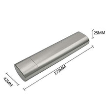 Minmin Sigaro il tubo di spessore in acciaio inossidabile Cigar Box Oval sigillato portatile di immagazzinaggio del metallo del tubo, 185x47x28mm accessori del sigaro (Size : 185x47x28mm)