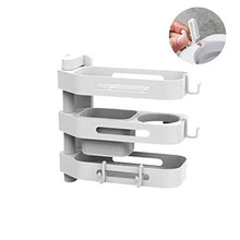 Desire Sky - Mensola triangolare girevole a 3 strati da parete, organizer multifunzione per cucina, bagno