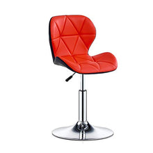 LF- Bar Stool Bar Stool Moda Creativa Bar Chair Casa Schienale Alto Seggiovia Bar Stool Rotante ad Alta Sgabello Sgabello Colazione Ristorante Ascensore Sgabello semplicità (Color : Red)