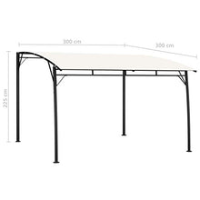 Lasamot Padiglione con Struttura in Acciaio, Padiglione da Giardino Padiglione per riunioni di Famiglia 3 x 3 x 2,25 m  Color Crema