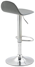 CLP Sgabello Design Lana V2 in Similpelle I Sedia Sgabello Cucina con Poggiapiedi E Schienale Girevole E Regolabile 58-79CM, Colore:Grigio, Colore del Telaio:Cromo