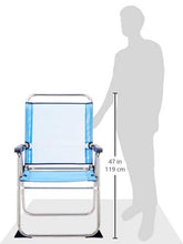 Solenny 50001072725229 8434826105229-Sedia da Spiaggia Pieghevole con Schienale Alto Blu, Alluminio