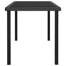 Tidyard Set 7/9 pz da Pranzo da Giardino in Polyrattan Nero,Set Tavolo e Sedie da Giardino per Esterno in Rattan Nero,Set Tavolo in Vetro e 6/8 Sedie da Giardino per Esterno in Polyrattan