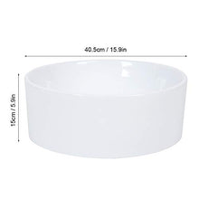 Lavabo moderno rotondo in ceramica, 405 mm, lavabo, lavabo, lavabo, bianco